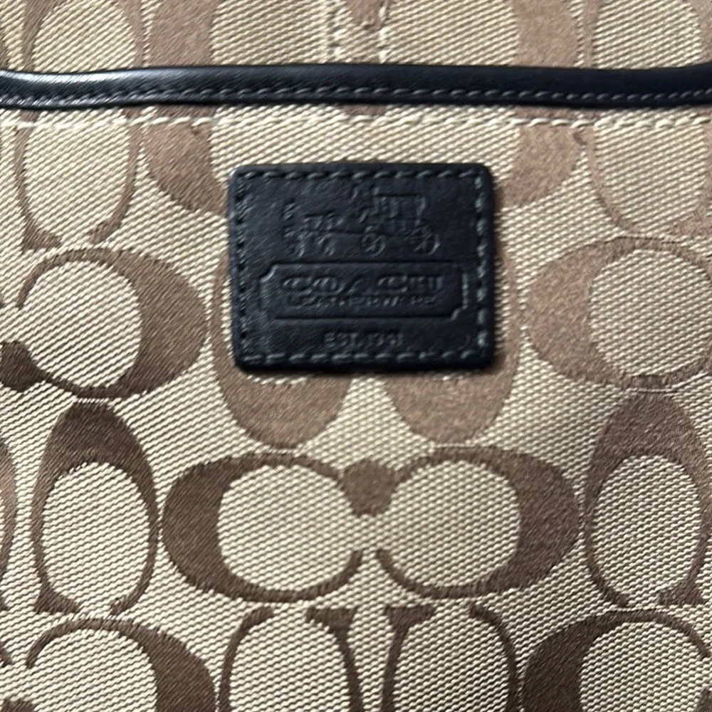 Coach Tan and Black Crossbody Bag